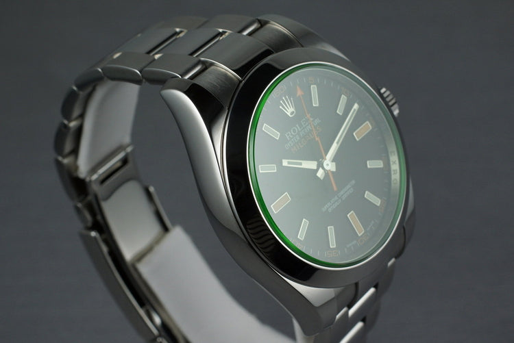 2009 Rolex Milgauss 116400GV with Box and Papers