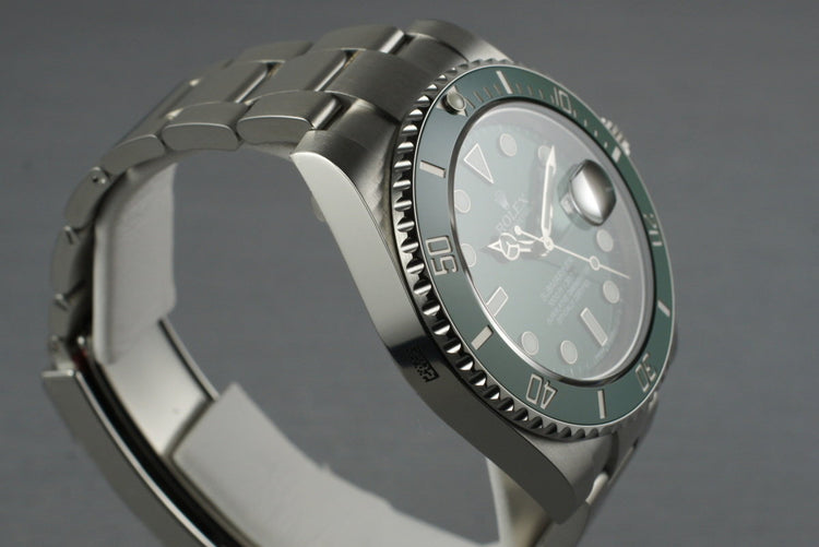 2013 Rolex Green Submariner 116610LV with Box and Papers