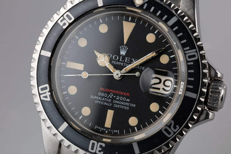 1970 Rolex Submariner 1680 with MK IV Red Dial