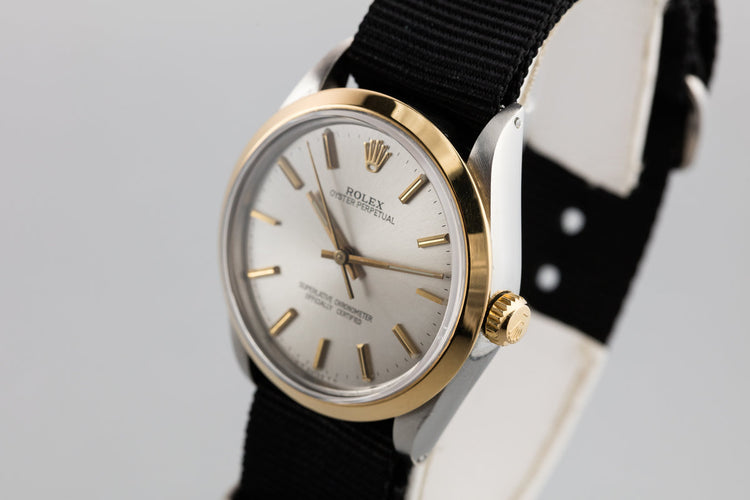 1987 Rolex Two-Tone Oyster Perpetual 1002 with Silver Sigma Dial