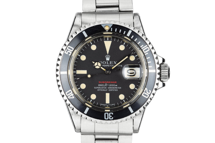 1970 Rolex Red Submariner 1680 with MK IV Dial with Rolex Service Papers