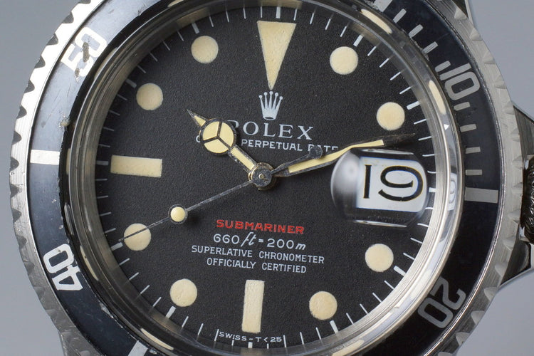 1970 Rolex Red Submariner 1680 Mark IV Dial