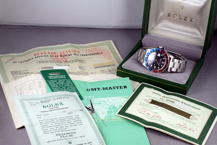 1963 Rolex GMT 1675 PCG with Box and Papers