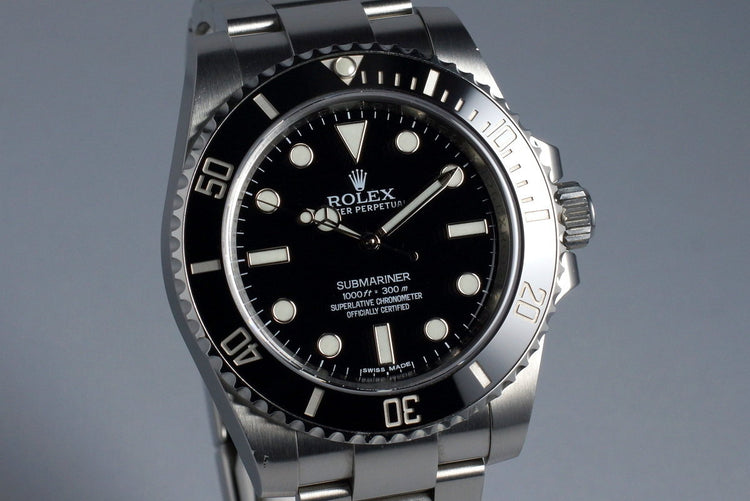 2015 Rolex Submariner 114060 with Box and Papers
