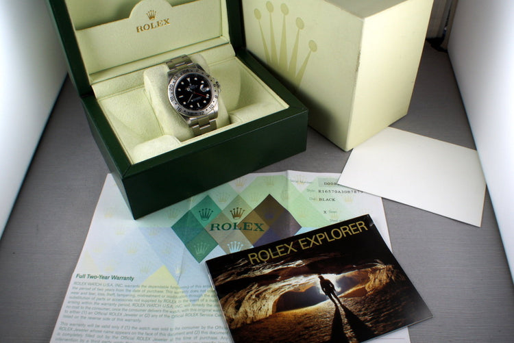 Rolex Explorer II 16570 No holes D serial Box and Papers