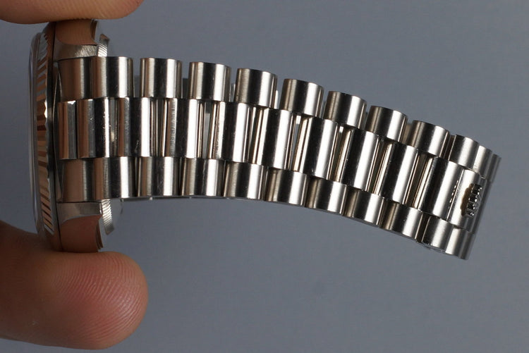 1995 Rolex WG Day-Date 18239 Silver Dial