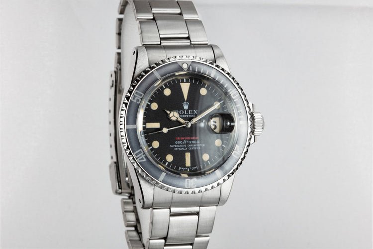 1972 Rolex Red Submariner 1680 MK IV Dial