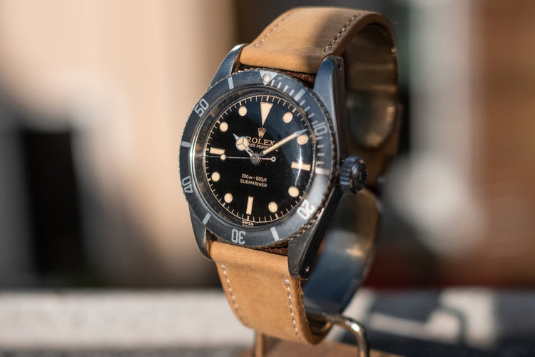 1958 Rolex Submariner 5510 Big Crown with Rare "SWISS" Only Gilt Tritium Dial and Service Papers