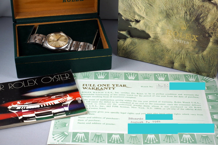 1981 Rolex Air-King 5500 with Box and Papers