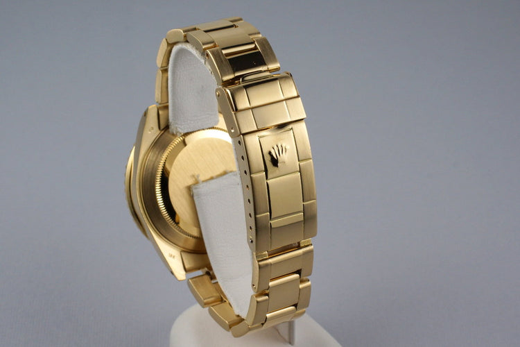 1983 Rolex YG Submariner 16808 Black Nipple Dial