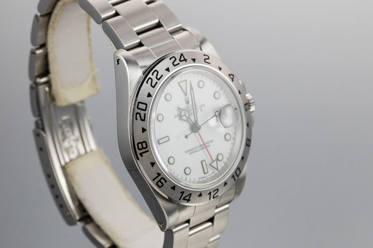 1995 Rolex Explorer II 16570 White Dial