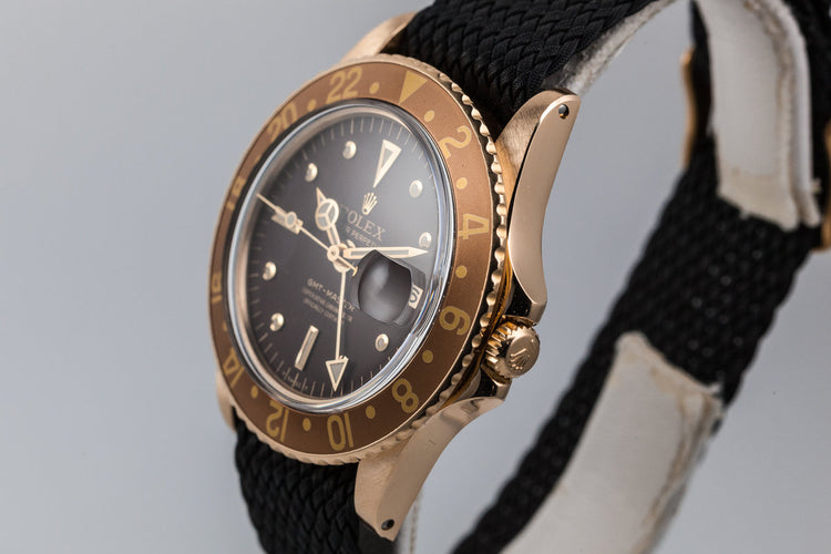 1970 Rolex 18K GMT-Master 1675 with Root Beer Dial