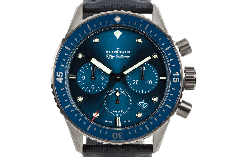 Blancpain Fifty Fathoms Bathyscaphe Ceramic Flyback Chronograph Ocean Commitment 07825 with Box and Papers