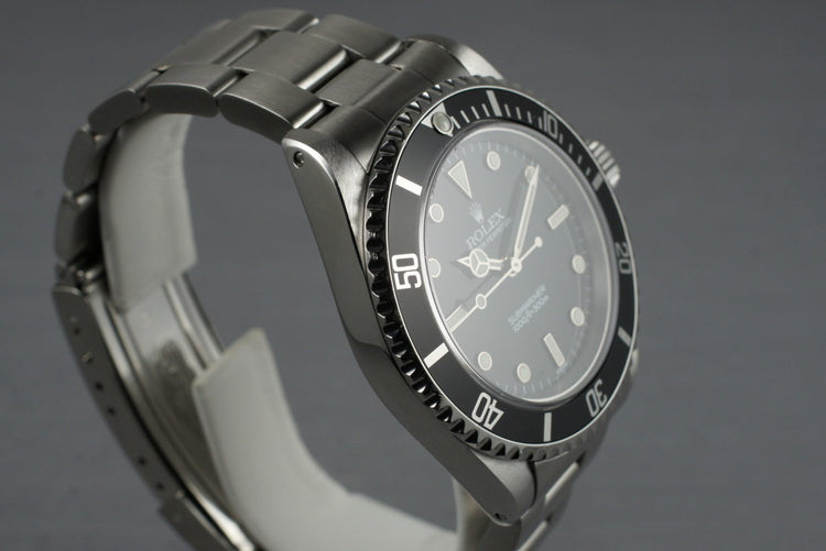 1999 Rolex Submariner 14060 with Box and Papers