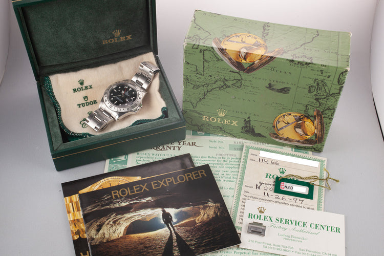 1991 Rolex Explorer II 16570 Black Dial with Box and Papers