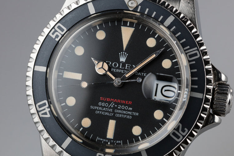 1972 Rolex Red Submariner 1680 MK IV Dial