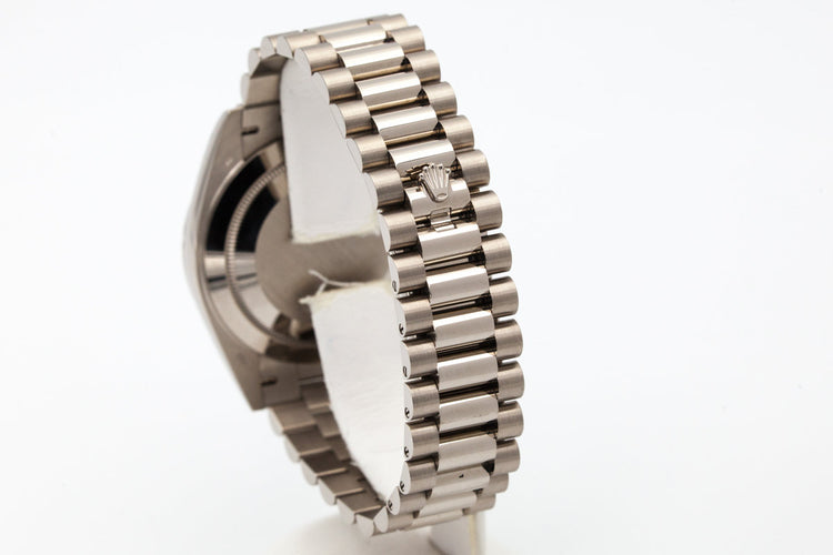 2017 Rolex WG Day-Date 228239 Blue Roman Dial with Box and Papers