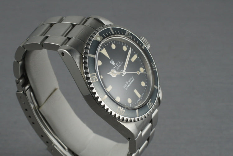 Rolex Submariner 5513 with feet first serif dial
