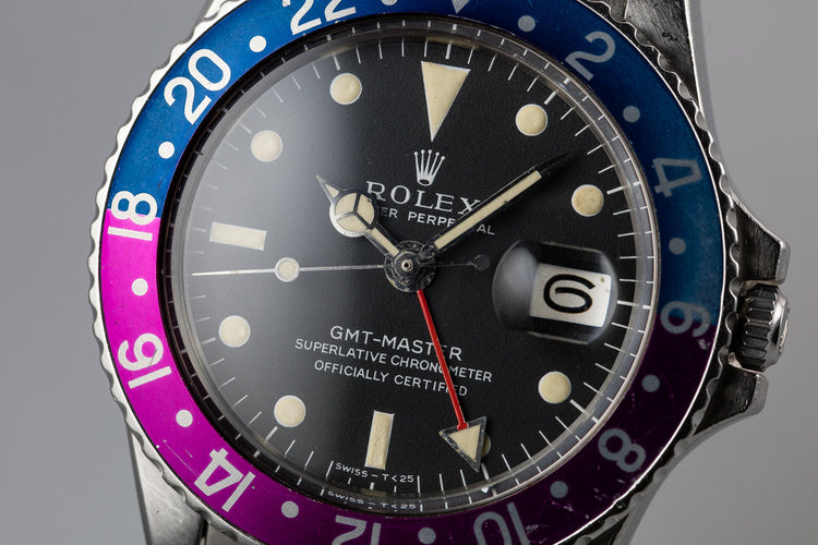 1967 Rolex GMT-Master 1675 Fuchsia with Box and Papers