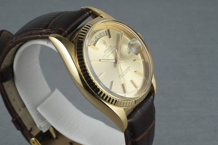 1965 Rolex 18K YG President 1803 with Spanish Date Disk