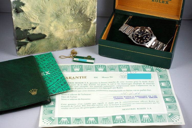 1985 Rolex Submariner 5513 with Box and Papers