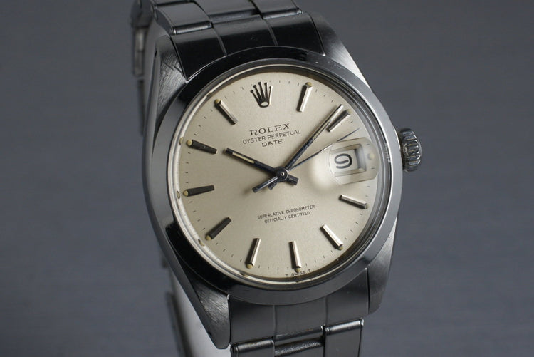 1969 Rolex Date 1500 Silver Dial with Box and Papers