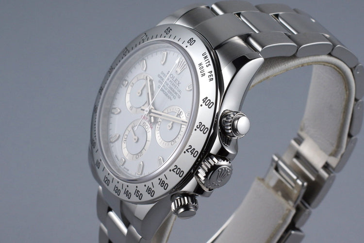 2014 Rolex Daytona 116520 White Dial with Box and Papers