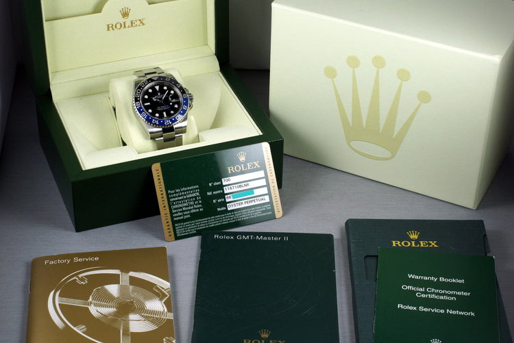 2013 Rolex GMT II 116710BLNR with Box and Papers