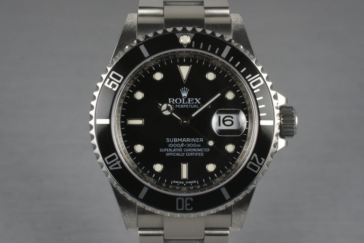 2007 Rolex Submariner 16610 with Box and Papers