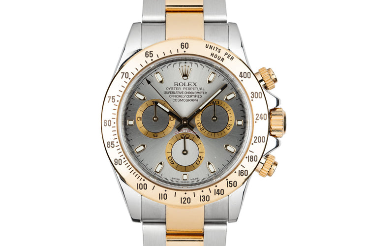2006 Rolex Two Tone Daytona 116523 Grey Dial