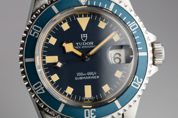 1979 Tudor Snowflake Submariner 94110 Blue Dial with Box and Papers