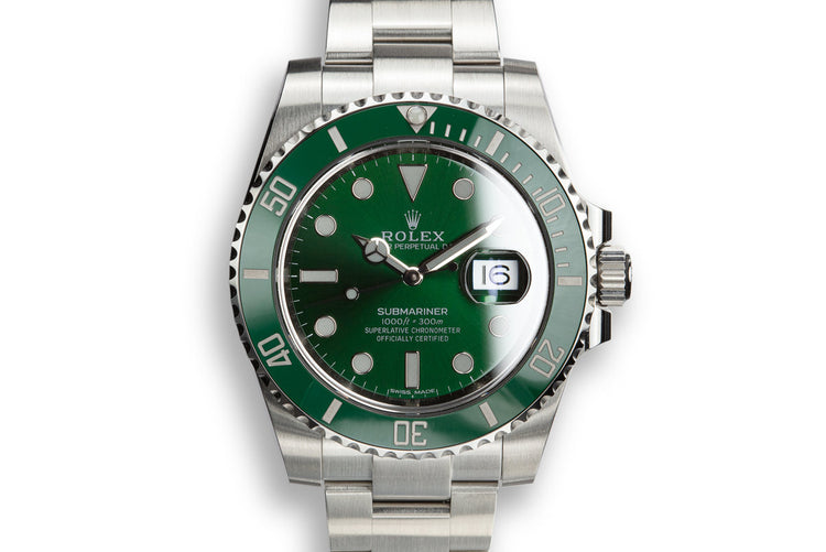 2018 Rolex Green Submariner 116610LV "Hulk" with Box and Papers
