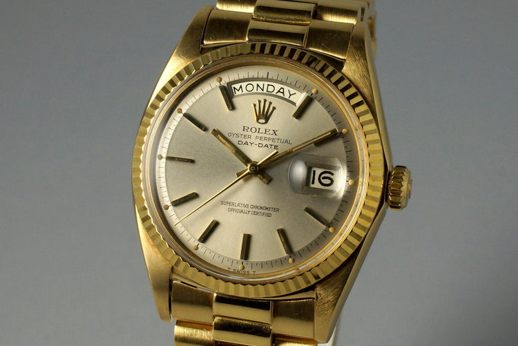 1968 Rolex YG Day-Date 1803 Dark Silver Dial