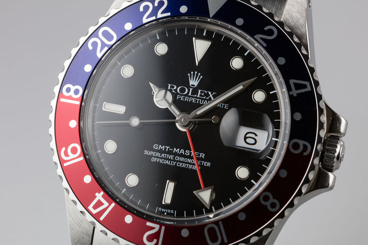 1986 Rolex GMT-Master 16750 "Pepsi" with "SWISS" Only Service Dial