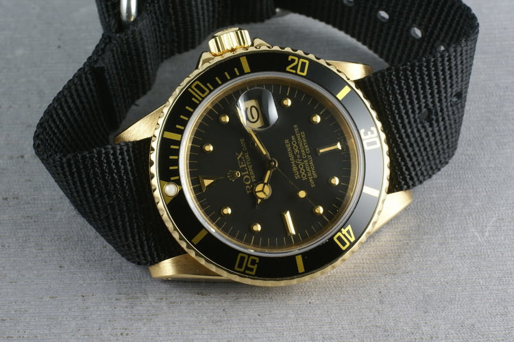 1984 Submariner 18K 16808 with Black Nipple Dial