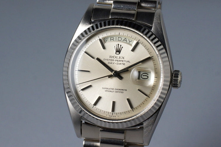 1969 Rolex WG Day-Date 1803 Silver Dial with RSC Papers