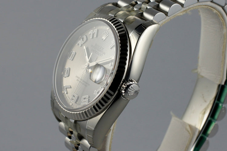 2005 Rolex DateJust 116234 Gray Arabic Dial MINT