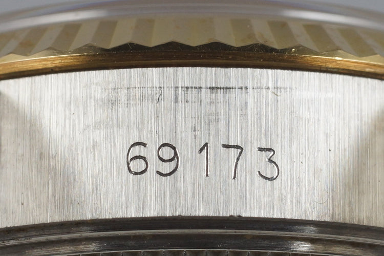 1987 Rolex Ladies Two Tone DateJust 69173 with Box and Papers