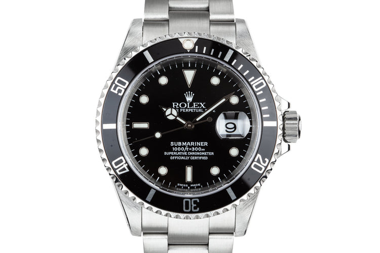 2000 Rolex Submariner 16610 with Box and Papers