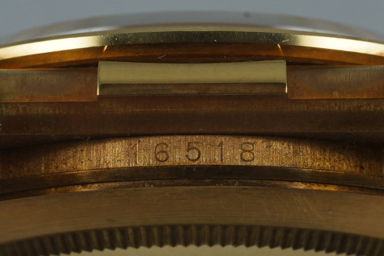 1995 Rolex YG Zenith Daytona 16518 White Arabic Dial with Box and Papers