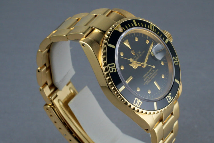 1980 Rolex 18K Submariner 16808 with RSC Papers