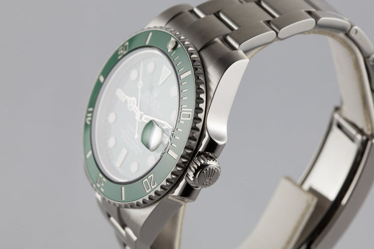 2011 Rolex Green Submariner 116610LV with Box and Papers