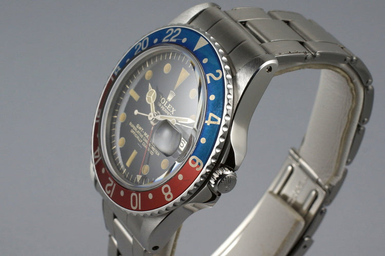 1963 Rolex GMT 1675 PCG Gilt Chapter Ring Underline Dial