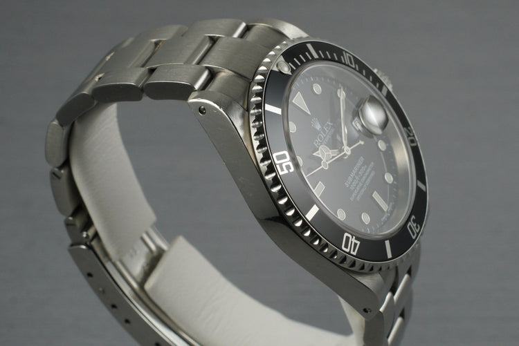 2002 Rolex Submariner 16610 with Box and Papers