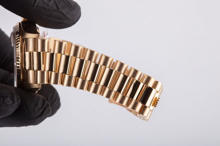 1984 Rolex 18K YG Day-Date 18038 Gold Dial w/ Warranty Papers