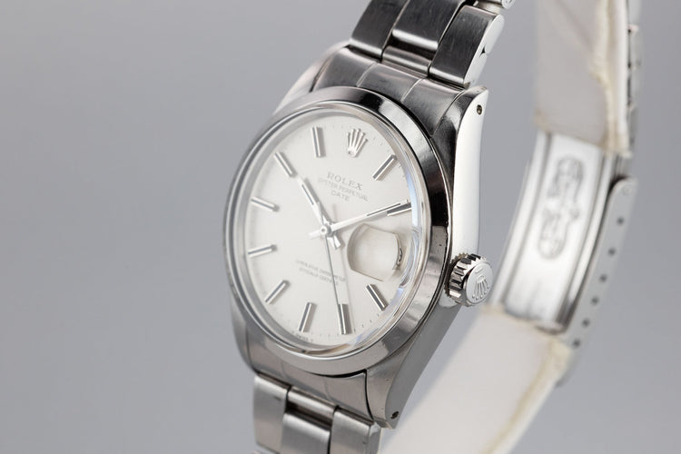 1970 Rolex Date 1500 Silver Dial