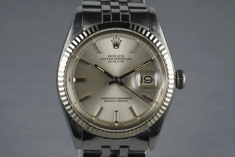 1972 Rolex DateJust 1601 Silver Sigma Dial with Box and Papers