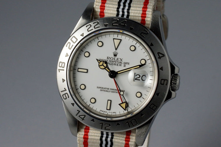 1995 Rolex Explorer II 16570 White Dial