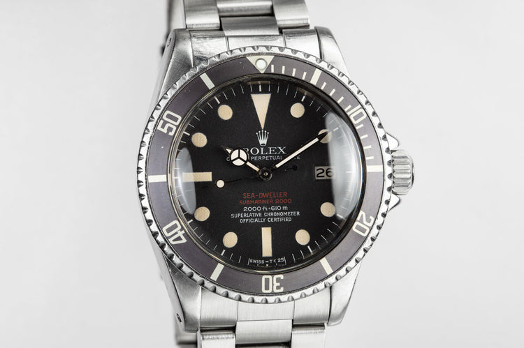 1972 Rolex Double Red Sea-Dweller 1665 MK III Dial
