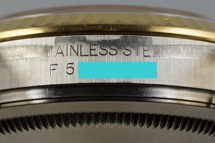 2004 Rolex Two Tone DateJust 116233 Factory Blue Vignette Diamond Dial with Box and Papers